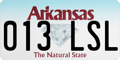AR license plate 013LSL