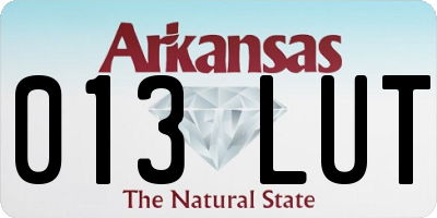 AR license plate 013LUT