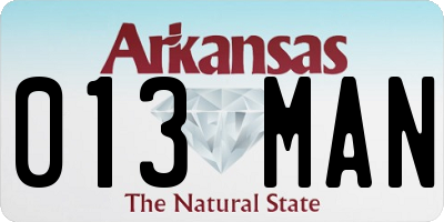 AR license plate 013MAN