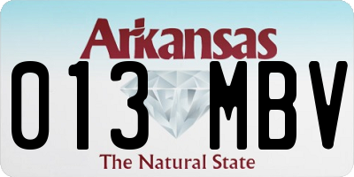 AR license plate 013MBV