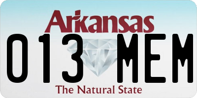 AR license plate 013MEM