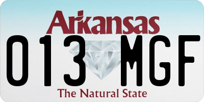 AR license plate 013MGF