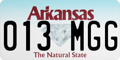 AR license plate 013MGG