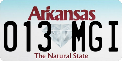 AR license plate 013MGI