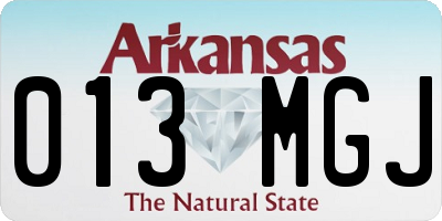 AR license plate 013MGJ