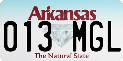 AR license plate 013MGL