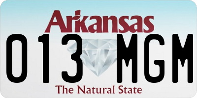 AR license plate 013MGM