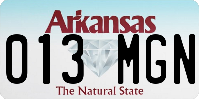 AR license plate 013MGN