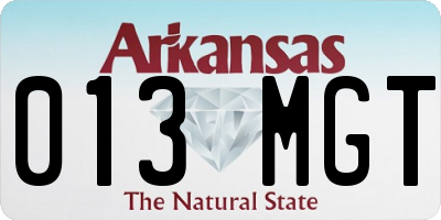 AR license plate 013MGT