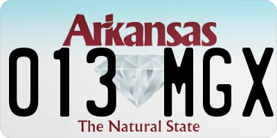 AR license plate 013MGX