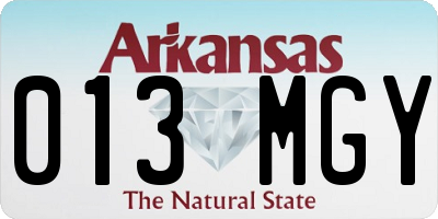 AR license plate 013MGY
