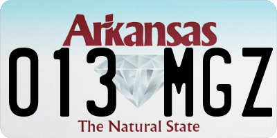 AR license plate 013MGZ