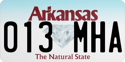 AR license plate 013MHA