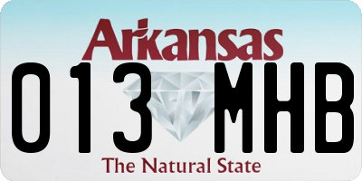 AR license plate 013MHB