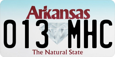 AR license plate 013MHC