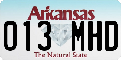 AR license plate 013MHD