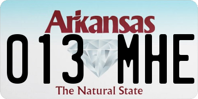 AR license plate 013MHE