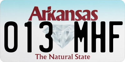 AR license plate 013MHF