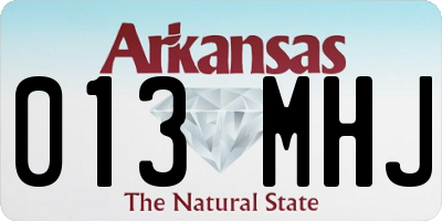 AR license plate 013MHJ