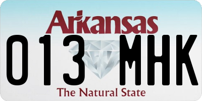 AR license plate 013MHK