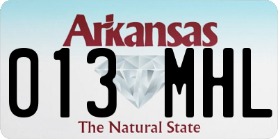 AR license plate 013MHL