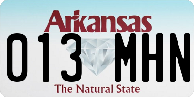 AR license plate 013MHN