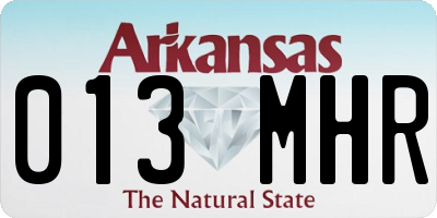 AR license plate 013MHR