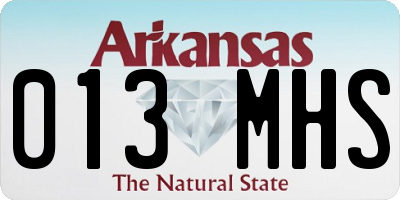 AR license plate 013MHS