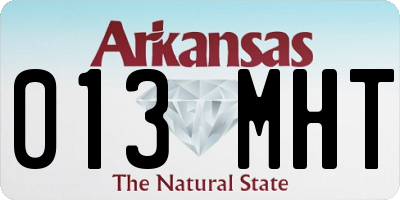 AR license plate 013MHT