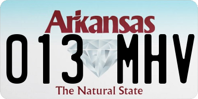 AR license plate 013MHV