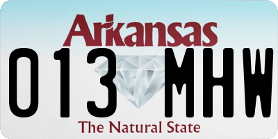AR license plate 013MHW