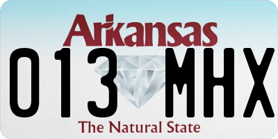 AR license plate 013MHX