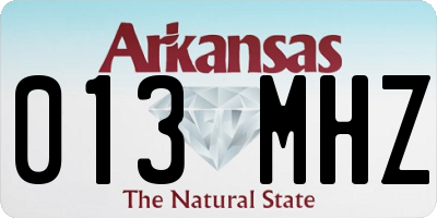 AR license plate 013MHZ