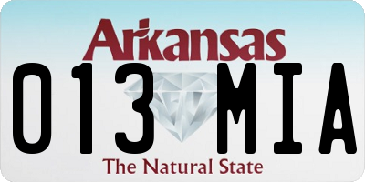 AR license plate 013MIA