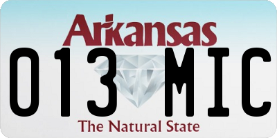 AR license plate 013MIC