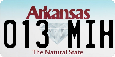 AR license plate 013MIH