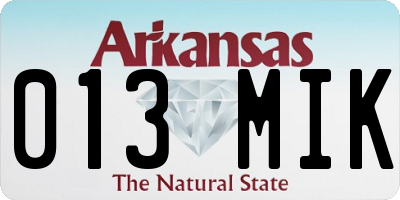 AR license plate 013MIK
