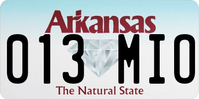 AR license plate 013MIO