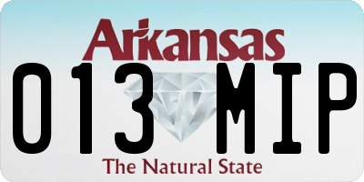 AR license plate 013MIP