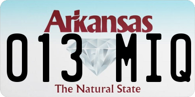 AR license plate 013MIQ