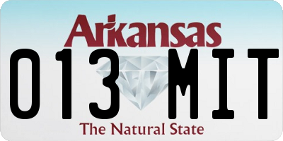 AR license plate 013MIT