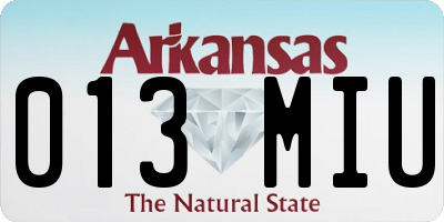 AR license plate 013MIU