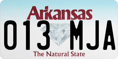 AR license plate 013MJA