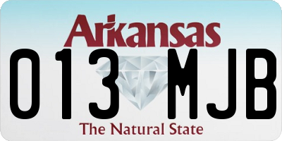AR license plate 013MJB