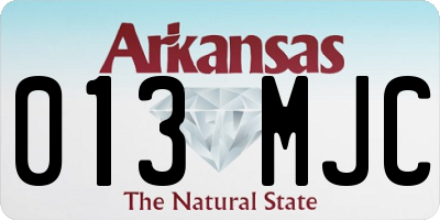 AR license plate 013MJC