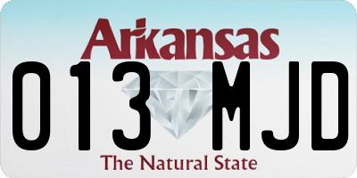 AR license plate 013MJD