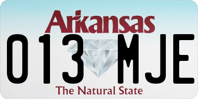AR license plate 013MJE