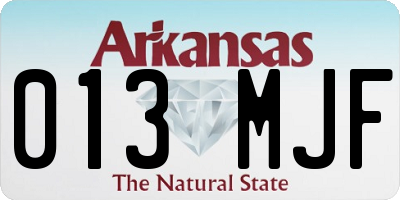AR license plate 013MJF