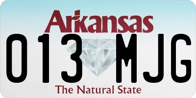 AR license plate 013MJG