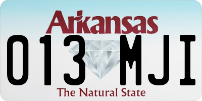 AR license plate 013MJI